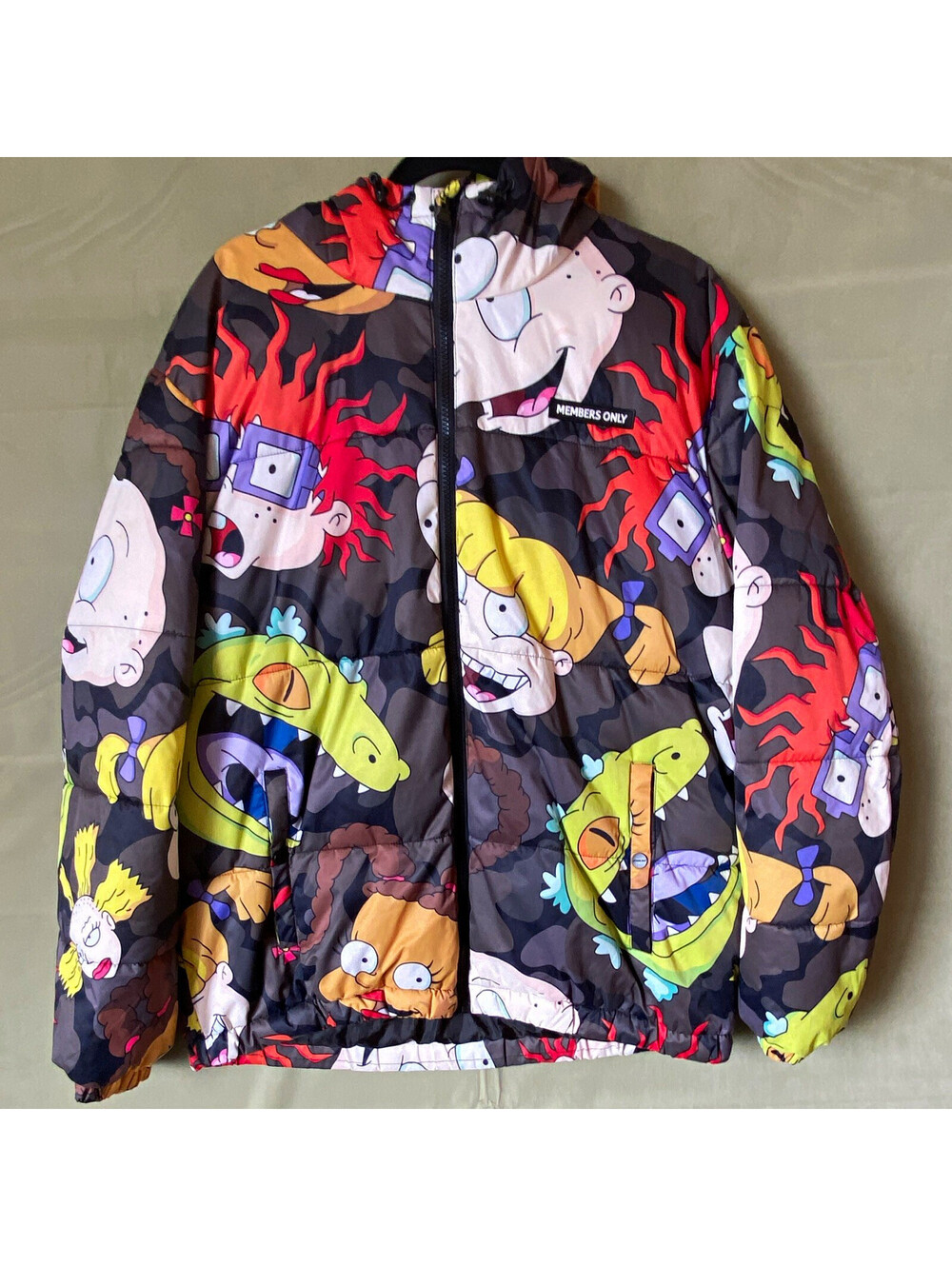 Rugrats Members Only Nickelodeon Puffer Jacket Coat Sz.Large